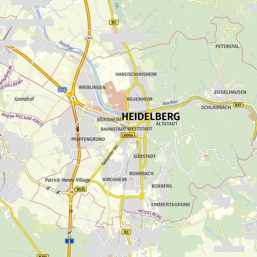 Jobs in diesen Heidelberger Ortsteilen
